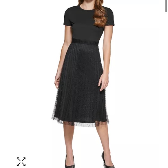 🆕 Karl Lagerfeld Paris Pleated A-Line Dress NWT - Picture 9 of 12